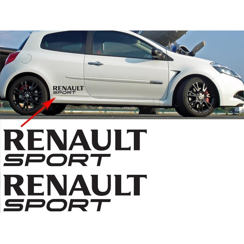 Kit Damier Renault Sport X2 STICKERS STICKER AUTOCOLLANT 60X20cm-couleur o choix 