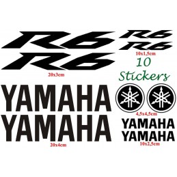 10 Stickers pour Yamaha YZF R6