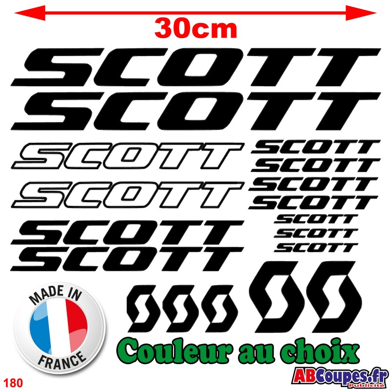 SCOTT PRINTED Cadre Vélo Stickers Autocollants Feuille Vélo Cyclisme Vert