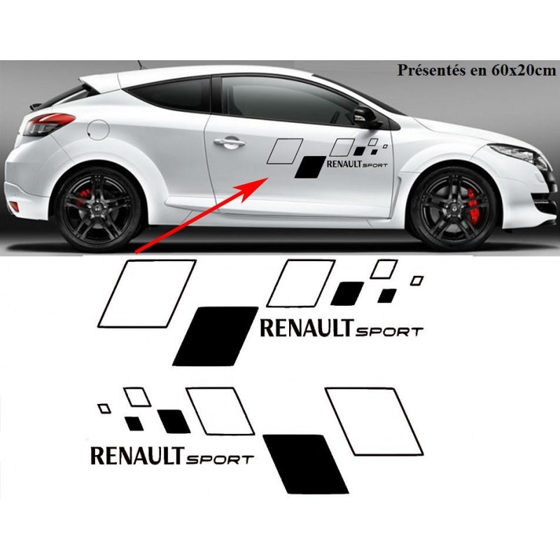 Sticker autocollant Renault RS Sport (Gris) : : Auto et Moto