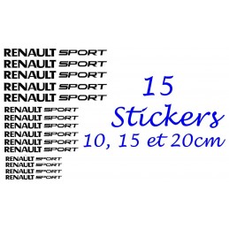 15 Stickers Renault Sport